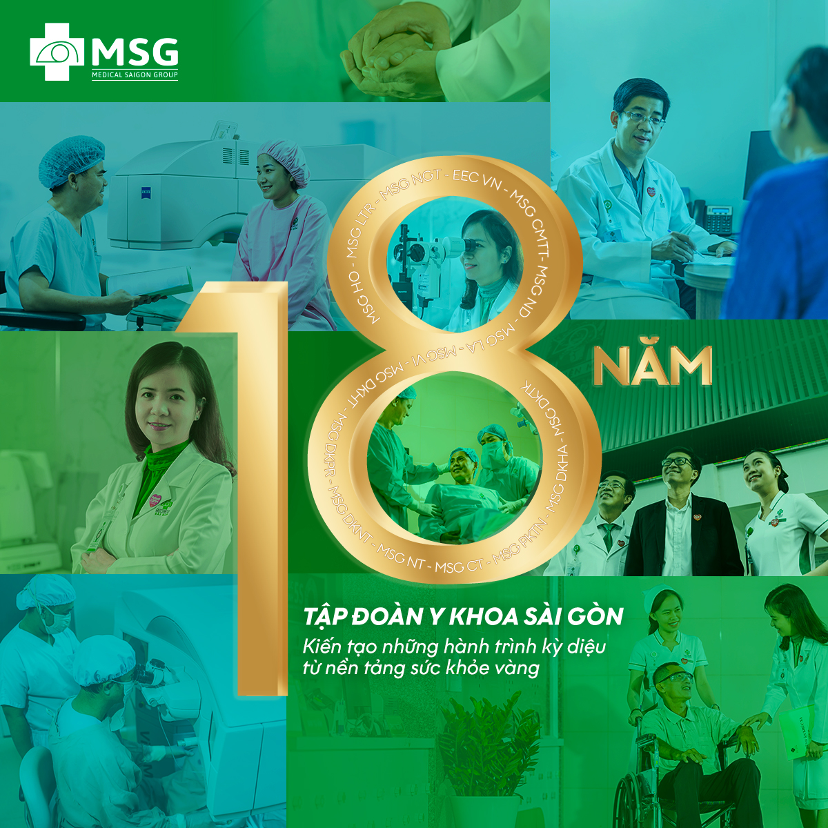 CHÚC MỪNG KỶ NIỆM 18 NĂM THÀNH LẬP TẬP ĐOÀN Y KHOA SÀI GÒN (1/4/2004 – 1/4/2022)